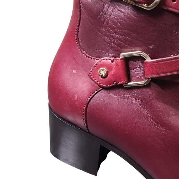 Jimmy Choo Women's Burgundy Huxlie 45mm Boots - EU 34.5/ US 4.5 *See Description - Picture 3 of 6